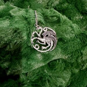 Silver Dragon Pendant Necklace Game of Thrones